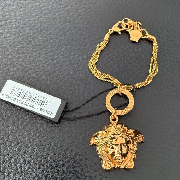 Versace Gold-Tone Brass Medusa Head Multi-Chain Bracelet, NWT - Picture 5 of 10